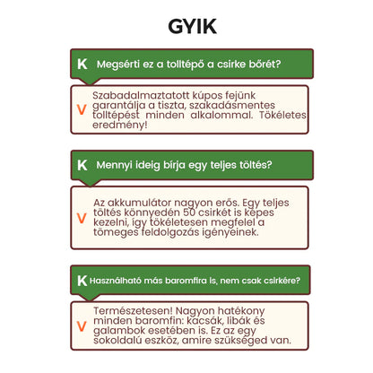 🐓 Elektromos baromfi tolltépő gép – Egyszerű tolltépés, idő- és energiamegtakarítás!