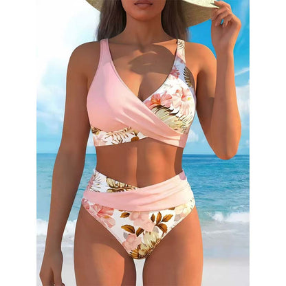 🌸 Nem mersz bikiniben strandolni? – Magas derekú virágmintás bikini, raktáron! 👙