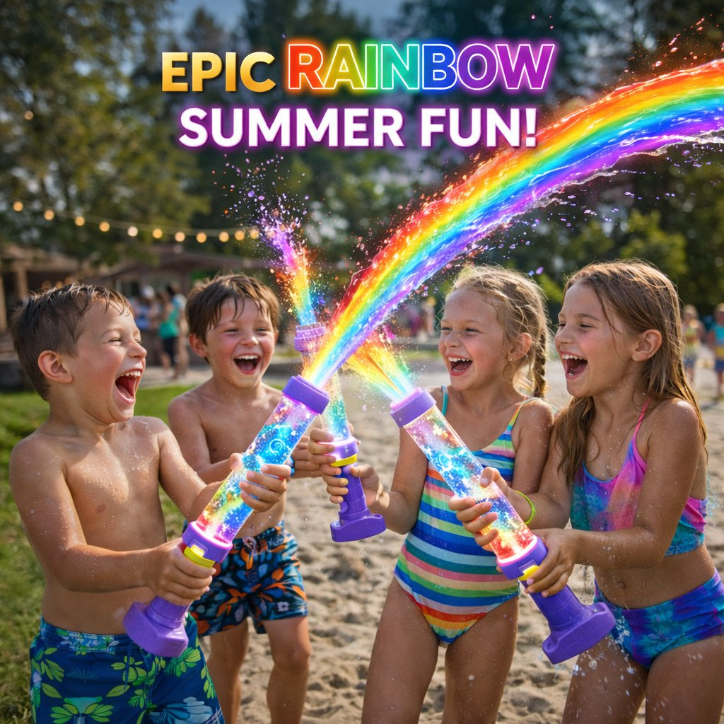 🌈 Unod a sima vízipisztolyt? – Szivárvány LED-es vízipisztoly, ami világít is!