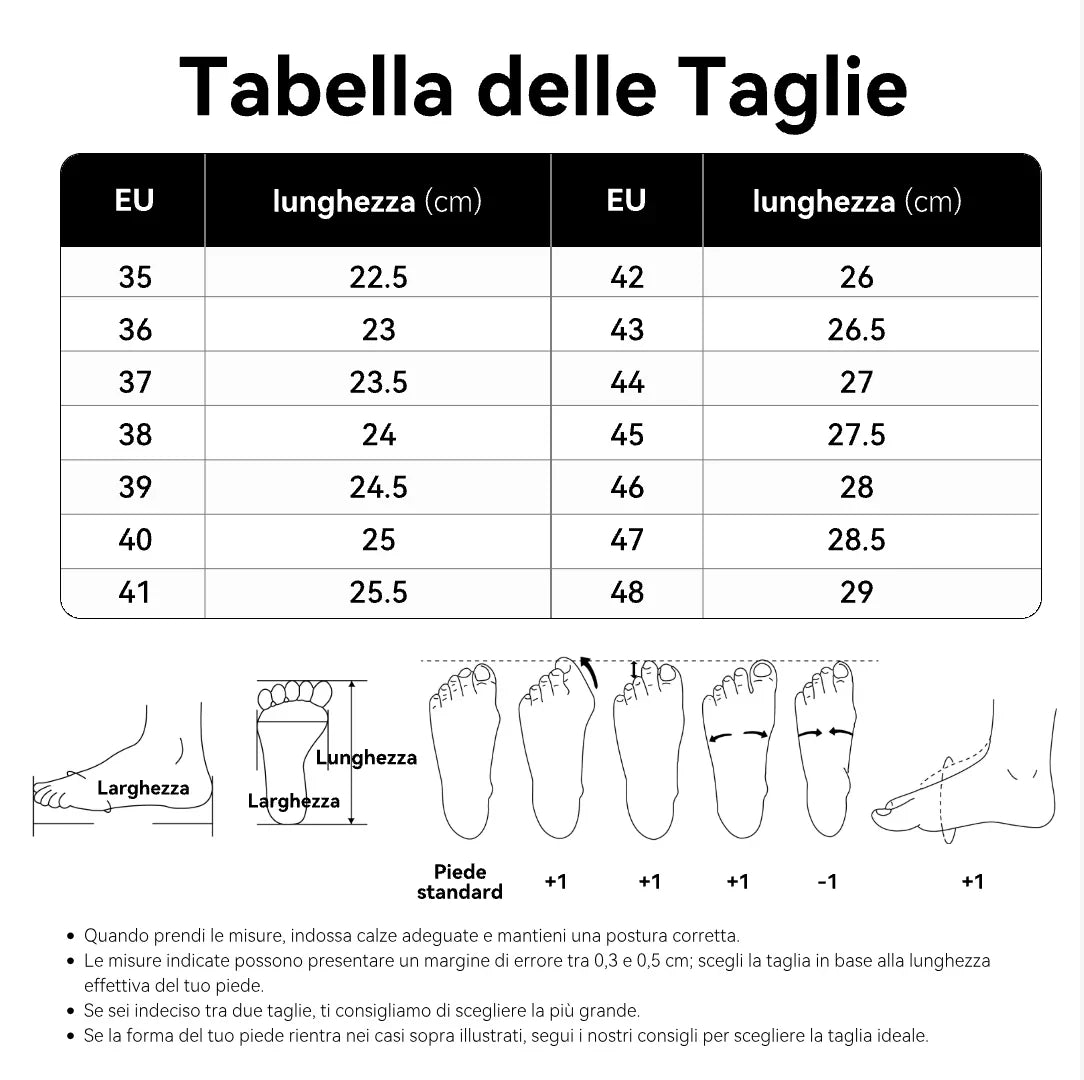 🎁 Ultimo giorno! Risparmia il 40% 🦶 Allevia il dolore ai piedi ✅ Suola flessibile ✅ Impermeabili e antiscivolo ✅ Comode da indossare tutti i giorni
