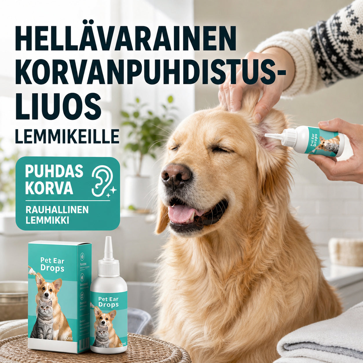 Kíméletes fültisztító oldat háziállatoknak | VELMOR