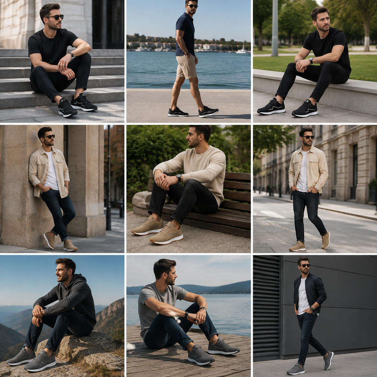 🎁Ultimo giorno per uno sconto del 40%: non perdete l'occasione!⏰Realizzate in pelle di vitello australiana🐂Supporto per il piede: allevia il dolore ai piedi✅Impermeabili e antiscivolo, comode per camminare.