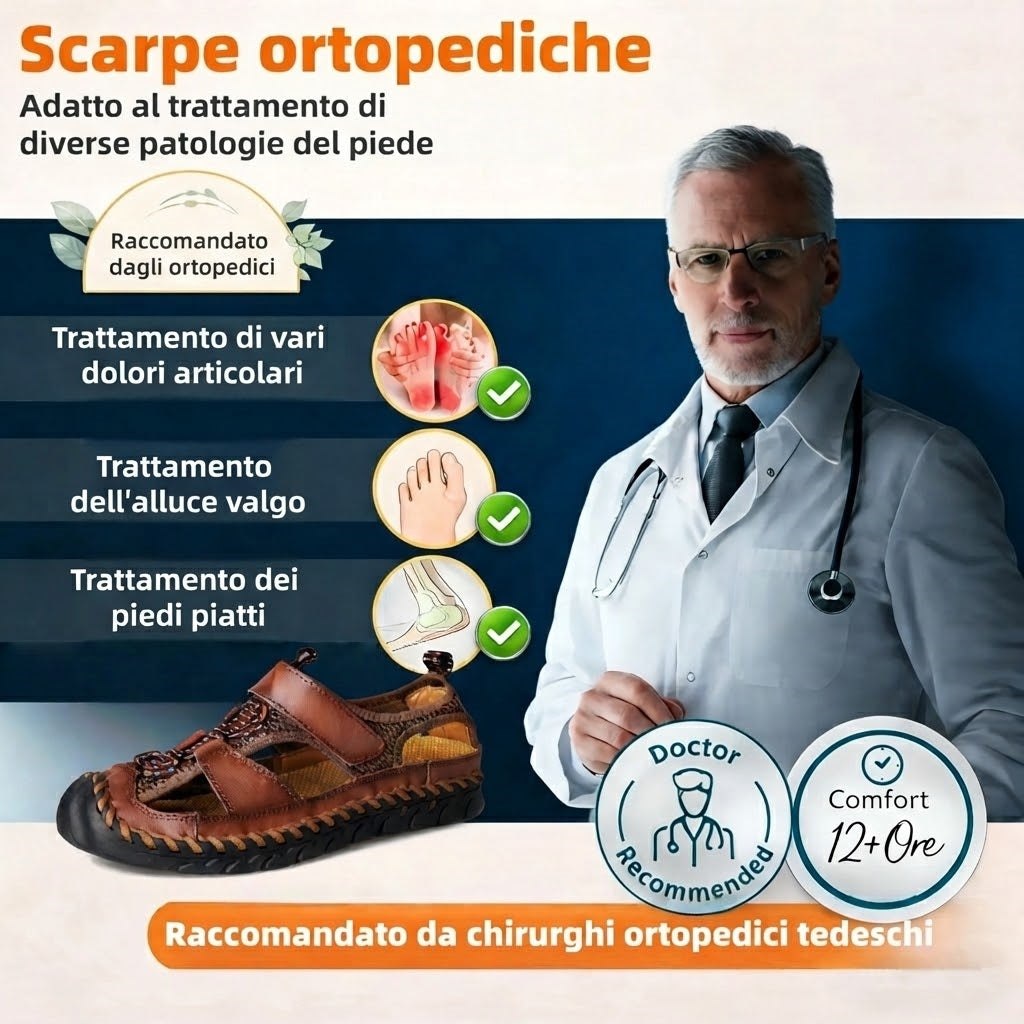 ⏰Ultimo giorno, sconto del 50%! Non perdete l'occasione: sandali ortopedici dal design ergonomico ✅️Ammortizzazione ✅️Calzature ortopediche salutari, progettate specificamente per gli uomini europei.