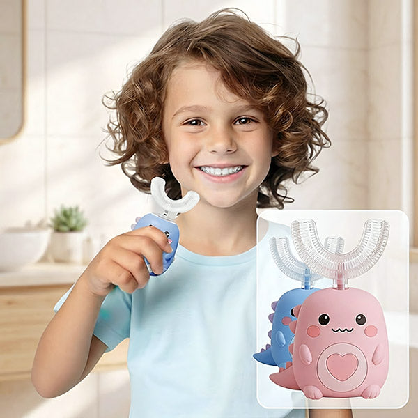 Gyermek 360°-os szónikus fogkefe LED dinóval | PERTRIX
