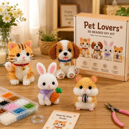 🏆 Ideiglenes akció! ✨ Bébi állatok 3D gyöngy kézműves készlet – Készítsen aranyos állatkákat!