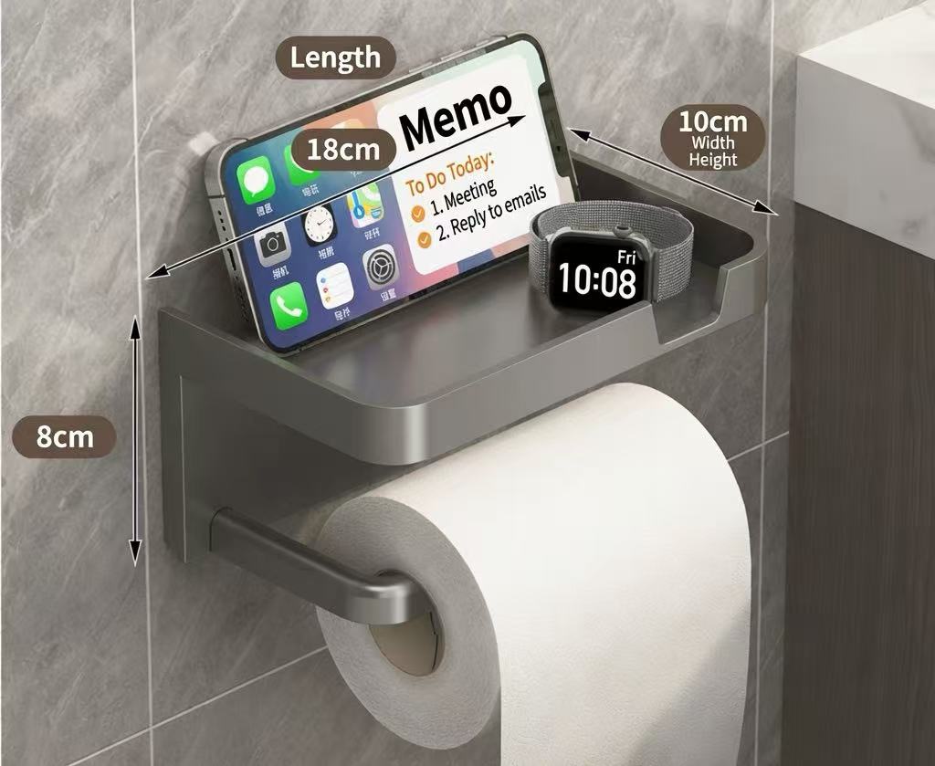 🧻📱 Böngésznél WC-n ülve, de nincs hova tenned a telefonod? – 2 az 1-ben telefontartó és WC-papír tartó!