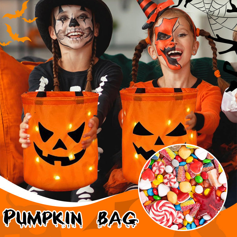 🎉 Unod a hagyományos Halloween-i dekorációkat? – Ez a világító tökös táska egyedi és figyelemfelkeltő