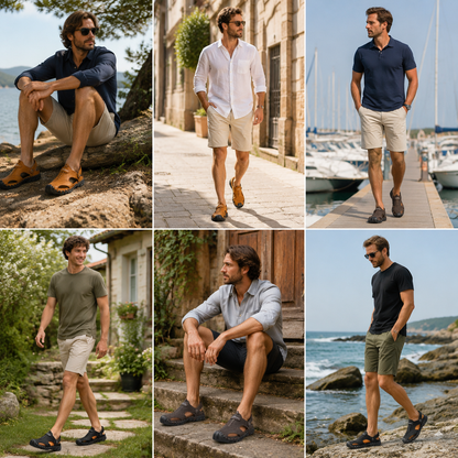 🎁Ultimo giorno per uno sconto del 50%, non perdete l'occasione!⏰Realizzate in pelle di vitello australiana🐂Supporto per il piede - allevia il dolore ai piedi✅Impermeabili e antiscivolo, comode per camminare.