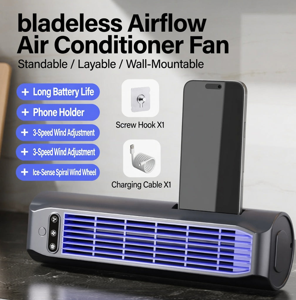 🌬️ A hagyományos ventilátorok zajosak és nehezen tisztíthatók? – Ez a lapát nélküli modell csendes és könnyen karbantartható!