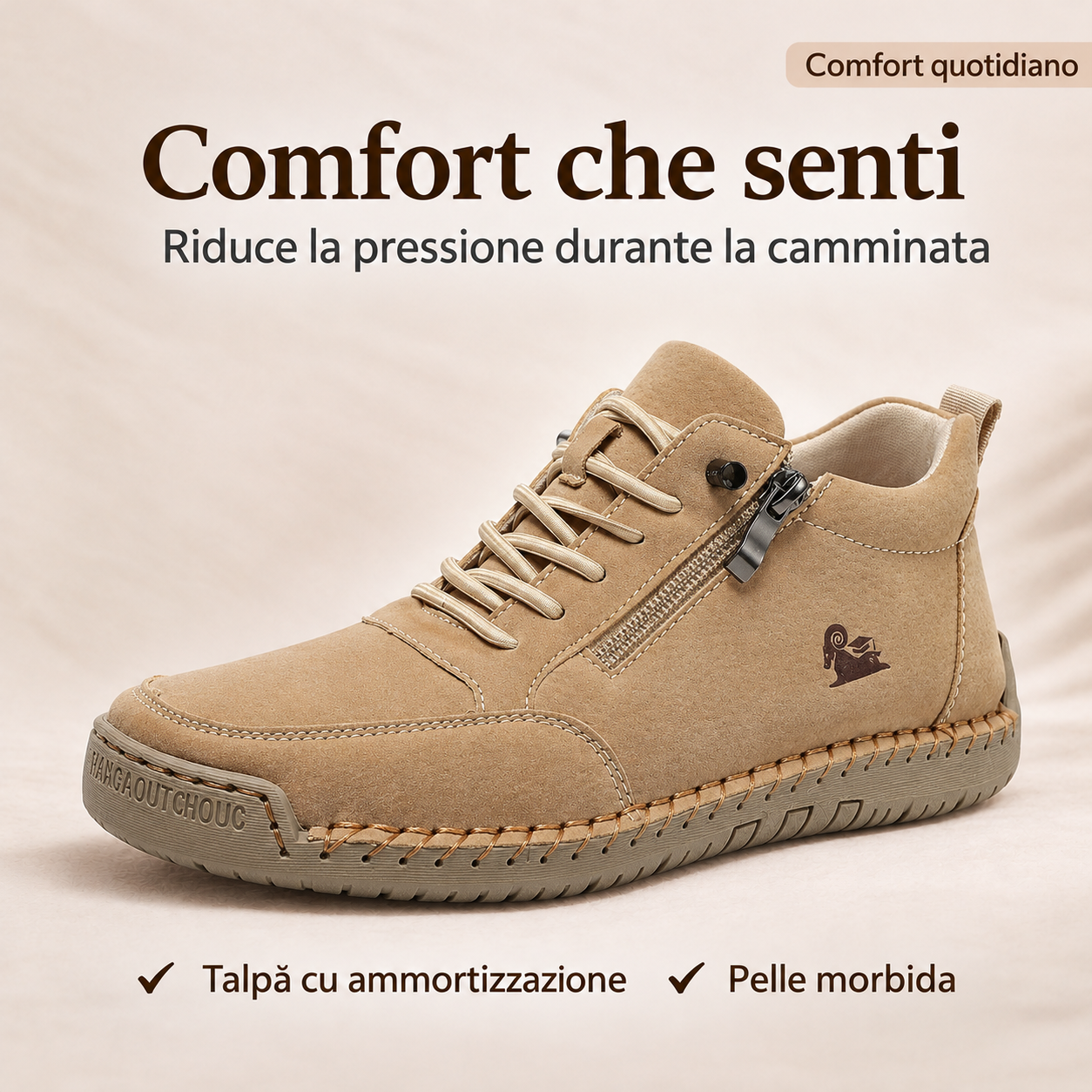 Scarpe da uomo🎁Ultimo giorno per approfittare dello sconto del 50%, non perdertelo! ⏰Realizzate in pelle di vitello australiana🐂Supporto per il piede - allevia il dolore ai piedi✅Impermeabili e antiscivolo, comode da indossare✅Eleganti e versatili.