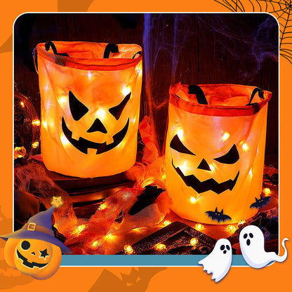 🎉 Unod a hagyományos Halloween-i dekorációkat? – Ez a világító tökös táska egyedi és figyelemfelkeltő