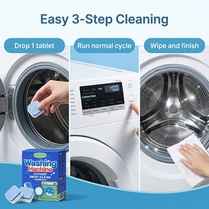 🧼 A mosógép belső részeiben lerakódások és szagok keletkeznek? – Ezek a tabletták mélytisztítanak és frissítenek