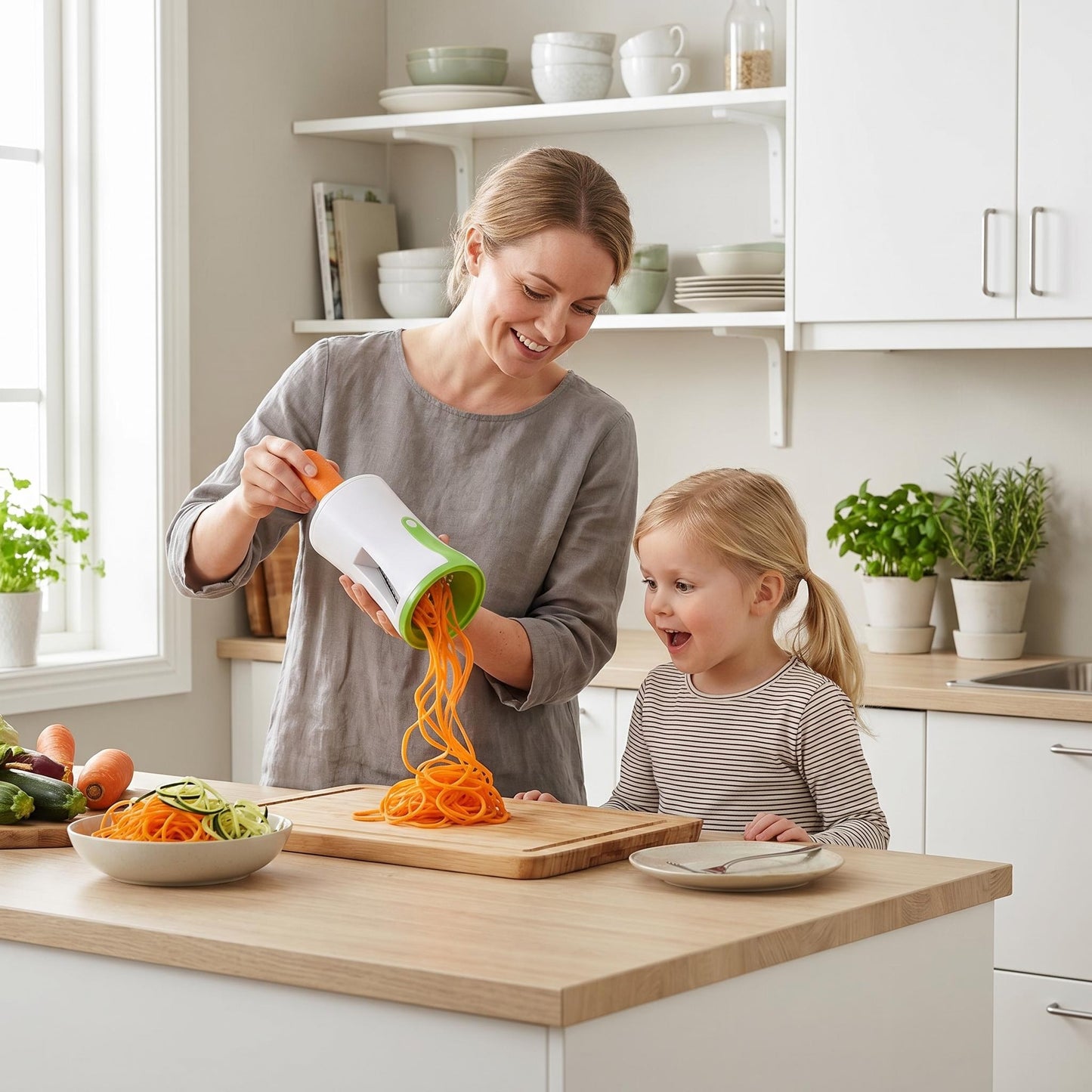 🥕 A zöldségek feldarabolása unalmas, a vékony csíkokhoz pedig idő kell? – Ez a spirálvágó segíthet