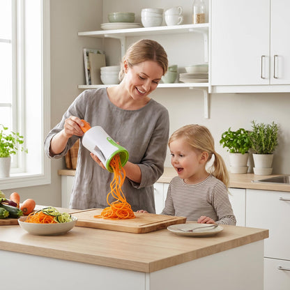 🥕 A zöldségek feldarabolása unalmas, a vékony csíkokhoz pedig idő kell? – Ez a spirálvágó segíthet