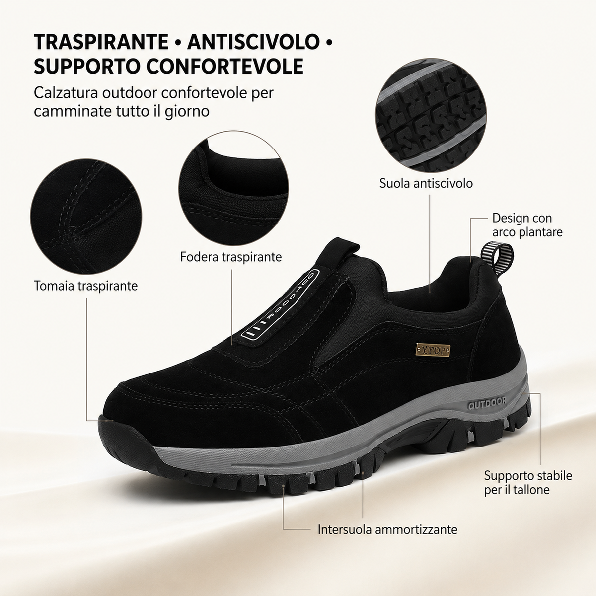 🎁Ultimo giorno per approfittare dello sconto del 50%! Non perdere l'occasione! ⏰ Allevia il dolore ai piedi e la fascite plantare: scarpe ortopediche impermeabili e antiscivolo.