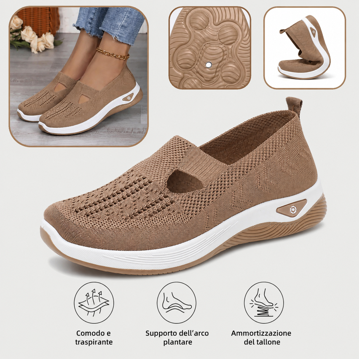 🎁Ultimo giorno per approfittare dello sconto del 50%! Non perdere l'occasione! ⏰ Allevia il dolore ai piedi e la fascite plantare: scarpe ortopediche impermeabili e antiscivolo.
