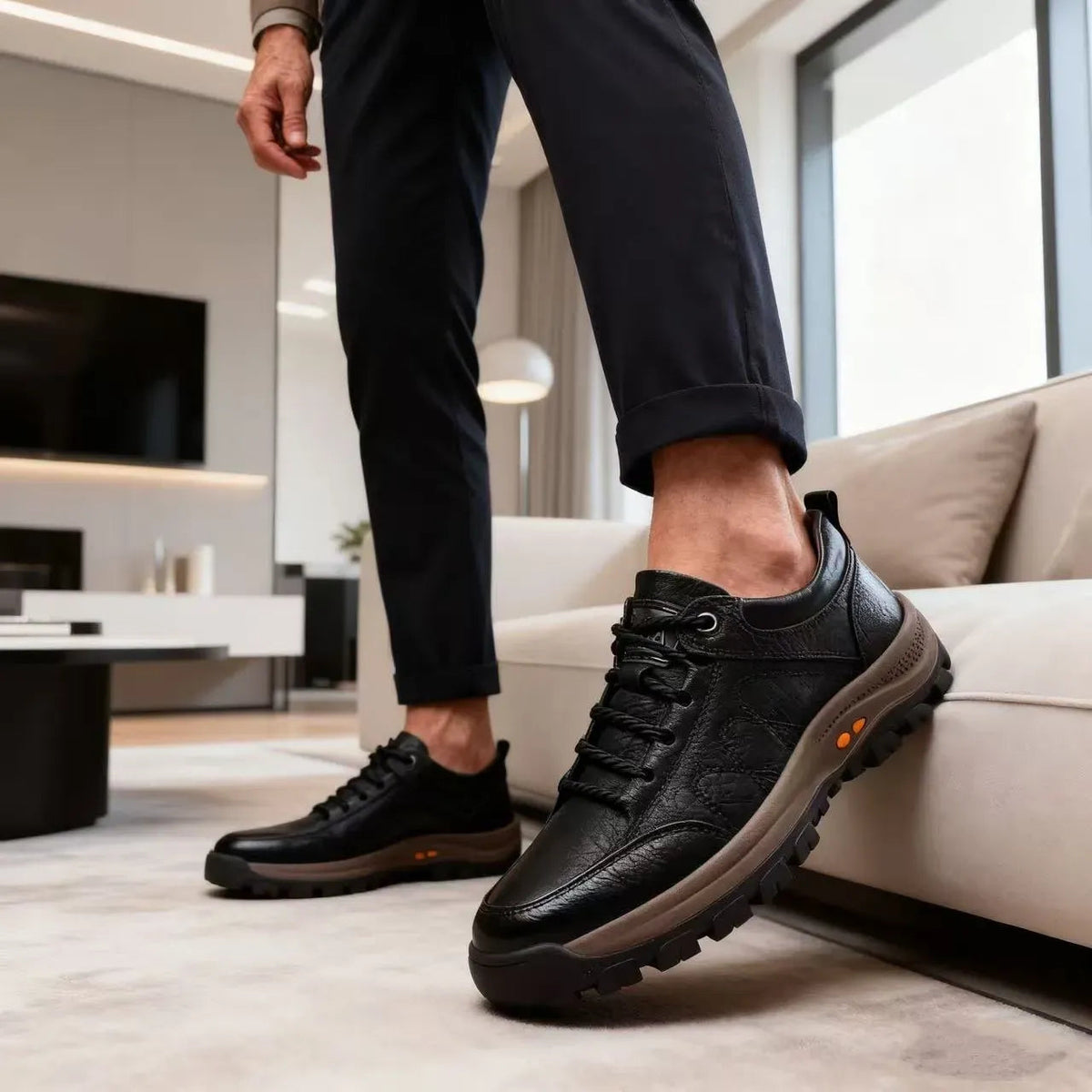 🎁Ultimo giorno per approfittare dello sconto del 50%, non perdertelo! ⏰Realizzate in pelle di vitello australiana🐂Supporto per il piede - allevia il dolore ai piedi✅Impermeabili e antiscivolo, comode da indossare✅Eleganti e versatili.