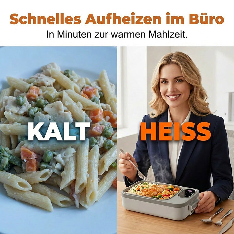 🍱A hideg étel kényelmetlen az utazások vagy a munka során? – Ez az ételhordó elektromosan felmelegíti az ételt!