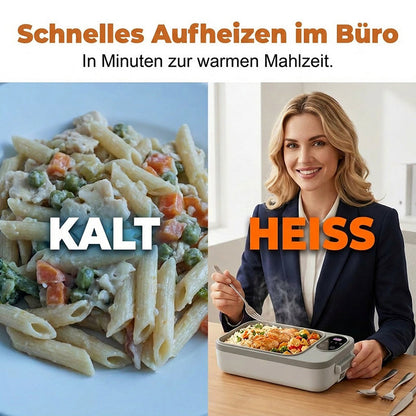 🍱A hideg étel kényelmetlen az utazások vagy a munka során? – Ez az ételhordó elektromosan felmelegíti az ételt!