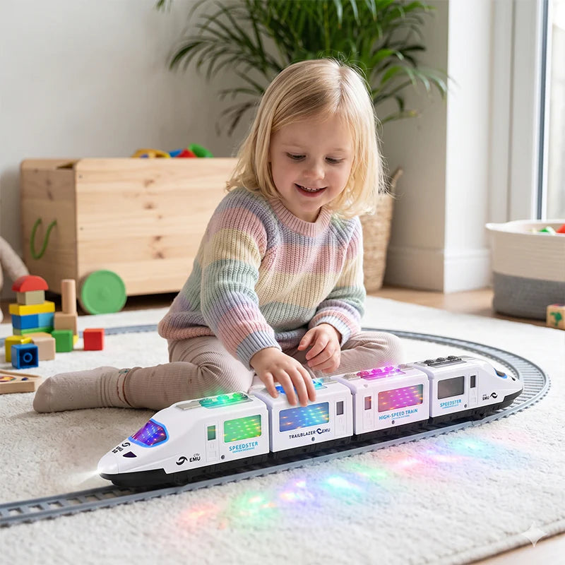 🚂Gyermeked unja a csendes, mozdulatlan játékokat? – Ez a zenélő vonat mozgással és fényekkel köti le!