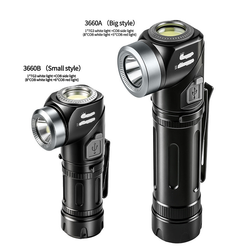 🔦 Sötétben dolgozol, de nincs szabad kezed? – 90°-ban forgatható LED fejlámpa és zseblámpa!