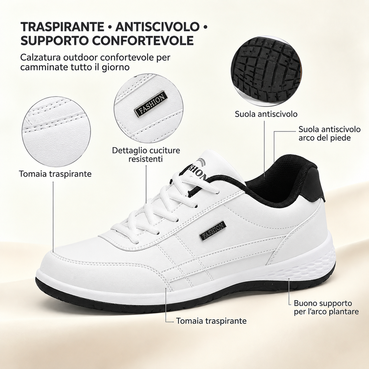 🎁Ultimo giorno per approfittare dello sconto del 50%, non perdertelo! ⏰Realizzate in pelle di vitello australiana🐂Supporto per il piede - allevia il dolore ai piedi✅Impermeabili e antiscivolo, comode da indossare✅Eleganti e versatili.