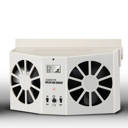 ☀️  A forróságban autója belső hőmérséklete elviselhetetlenné válik? – Ez a ventilátor napelemmel automatikusan csökkenti a meleget!