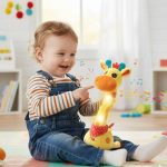 🦒 Gyermeked unja a csendes plüssjátékokat? – Ez a zsiráf mozog, táncol és hangokat ad, így aktív szórakozást nyújt a kicsiknek