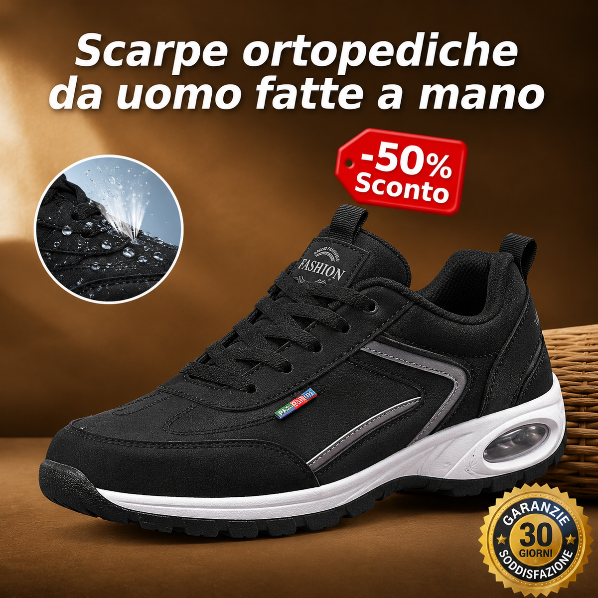 🎁Ultimo giorno per approfittare dello sconto del 50%! Non perdere l'occasione! ⏰ Allevia il dolore ai piedi e la fascite plantare: scarpe ortopediche impermeabili e antiscivolo.