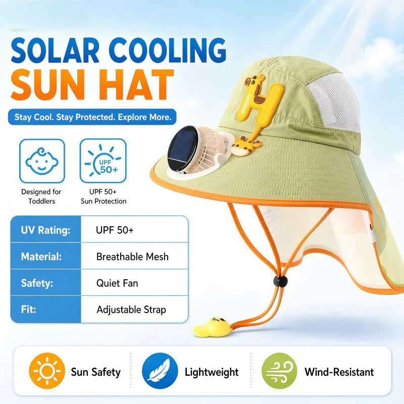 ☀️ A forróságban a fejed túlmelegszik a napon? – Ez a sapka ventilátorral hűti a fejbőrt!