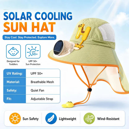 ☀️ A forróságban a fejed túlmelegszik a napon? – Ez a sapka ventilátorral hűti a fejbőrt!