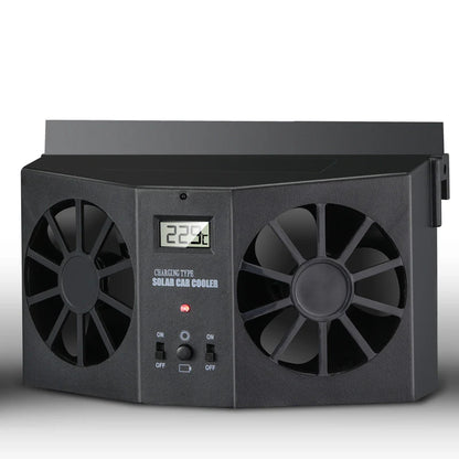☀️  A forróságban autója belső hőmérséklete elviselhetetlenné válik? – Ez a ventilátor napelemmel automatikusan csökkenti a meleget!