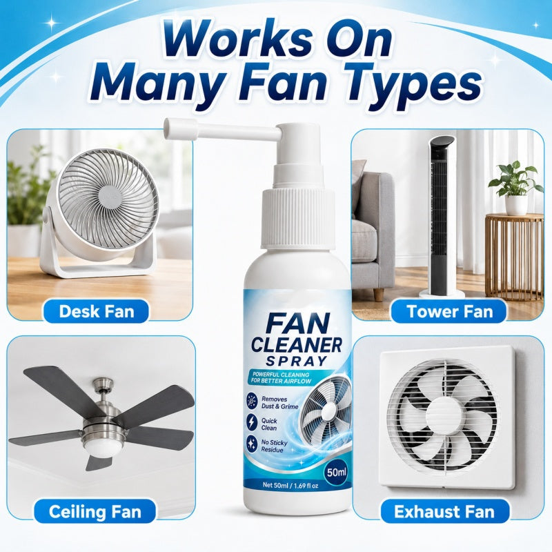 💨  A ventilátor lapátjain felgyülemlett por csökkenti a hatékonyságot? – Ez a spray gyorsan és egyszerűen tisztít