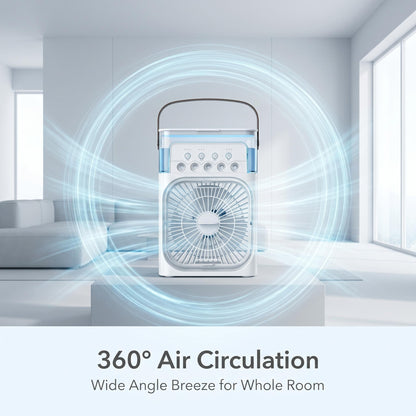 🌬️ A száraz, forró levegő kellemetlen a bőrnek és a légutaknak? – Ez a ventilátor párásítva hűsít és frissíti a levegőt!