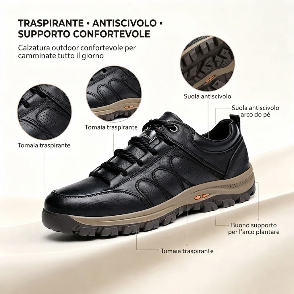 🎁Ultimo giorno per approfittare dello sconto del 50%, non perdertelo! ⏰Realizzate in pelle di vitello australiana🐂Supporto per il piede - allevia il dolore ai piedi✅Impermeabili e antiscivolo, comode da indossare✅Eleganti e versatili.