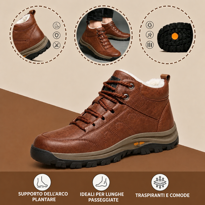 Scarpe da uomo🎁Ultimo giorno per approfittare dello sconto del 40%, non perdertelo! ⏰Realizzate in pelle di vitello australiana🐂Supporto per il piede - allevia il dolore ai piedi✅Impermeabili e antiscivolo, comode da indossare✅Eleganti e versatili.