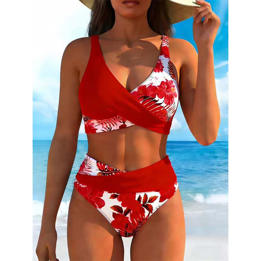 🌸 Nem mersz bikiniben strandolni? – Magas derekú virágmintás bikini, raktáron! 👙