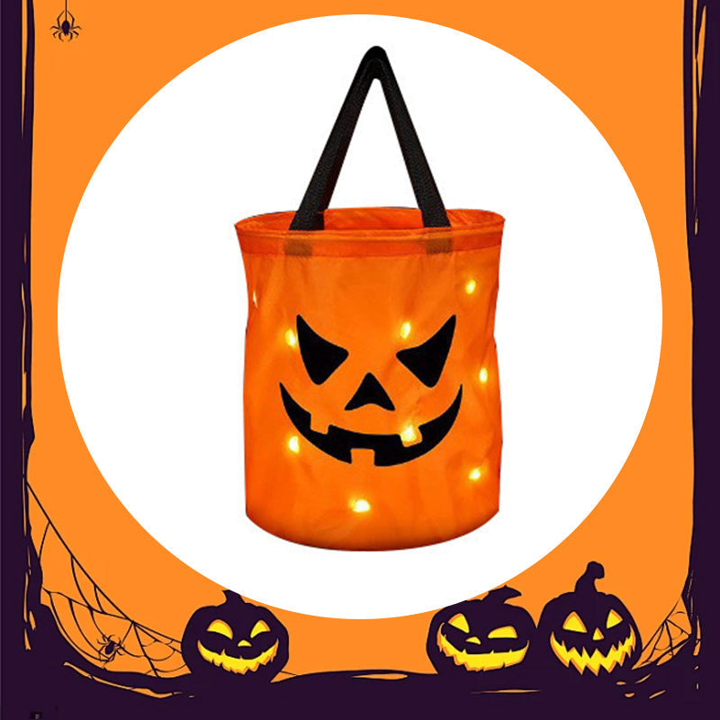 🎉 Unod a hagyományos Halloween-i dekorációkat? – Ez a világító tökös táska egyedi és figyelemfelkeltő