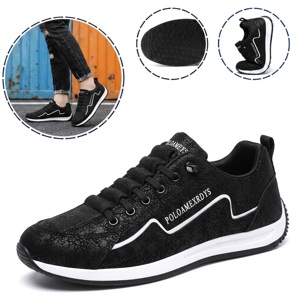🎁Ultimo giorno per uno sconto del 40%: non perdete l'occasione!⏰Realizzate in pelle di vitello australiana🐂Supporto per il piede: allevia il dolore ai piedi✅Impermeabili e antiscivolo, comode per camminare.