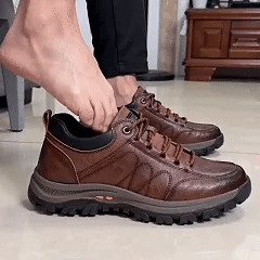 (🎁Offerta a tempo limitato: 50% di sconto, solo per oggi) Scarpe in pelle di vitello italiana cucite a mano 🐂 Morbide e comode, impermeabili e antiscivolo ✅ Supporto per l'arco plantare: camminata confortevole