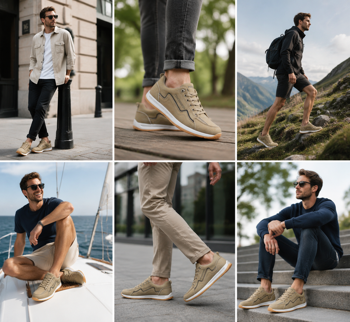 🎁Ultimo giorno per uno sconto del 40%: non perdete l'occasione!⏰Realizzate in pelle di vitello australiana🐂Supporto per il piede: allevia il dolore ai piedi✅Impermeabili e antiscivolo, comode per camminare.