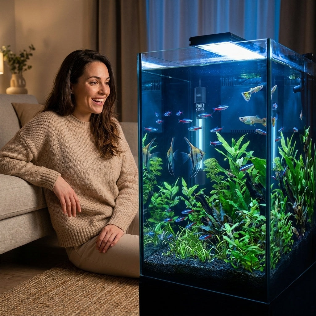 🐠 Az akvárium vize gyakran zavaros vagy algásodik? – Ez az UV-sterilizáló időzítővel segít tisztán tartani