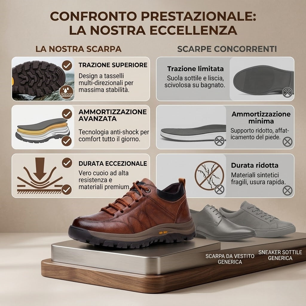 🎁Ultimo giorno per approfittare dello sconto del 50%, non perdertelo! ⏰Realizzate in pelle di vitello australiana🐂Supporto per il piede - allevia il dolore ai piedi✅Impermeabili e antiscivolo, comode da indossare✅Eleganti e versatili.