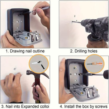 4 számjegyű kóddal ellátott kulcstartó doboz | LOCKBOX