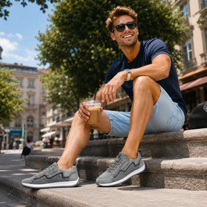 🎁Ultimo giorno per uno sconto del 50%: non perdete l'occasione!⏰Realizzate in pelle di vitello australiana🐂Supporto per il piede: allevia il dolore ai piedi✅Impermeabili e antiscivolo, comode per camminare.