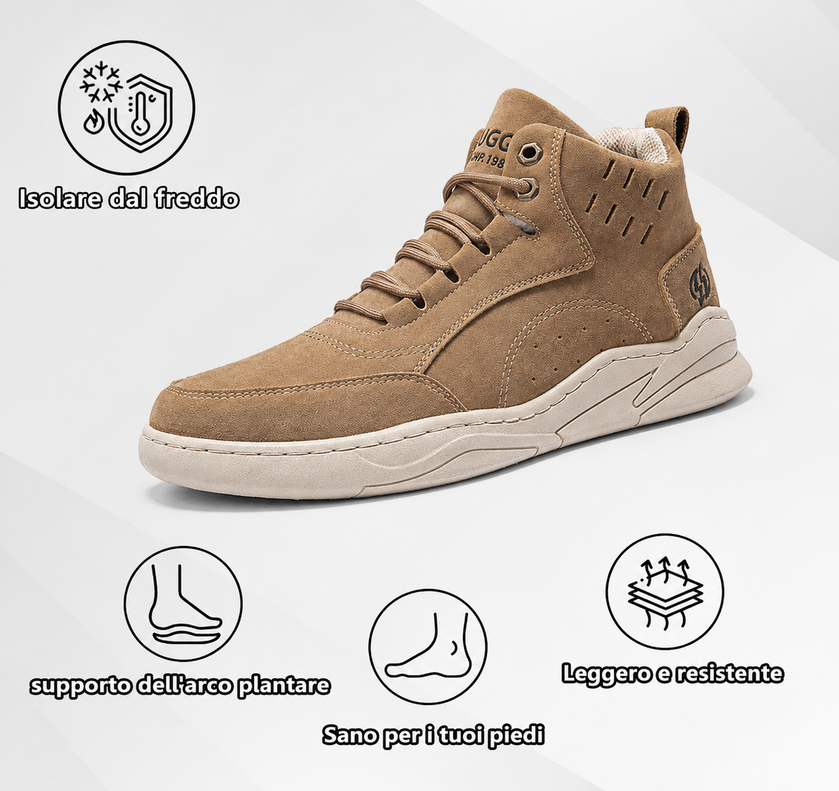 🎁Ultimo giorno per approfittare dello sconto del 50%, non perdertelo! ⏰Realizzate in pelle di vitello australiana🐂Supporto per il piede - allevia il dolore ai piedi✅Impermeabili e antiscivolo, comode da indossare✅Eleganti e versatili.