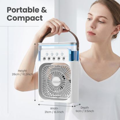 🌬️ A száraz, forró levegő kellemetlen a bőrnek és a légutaknak? – Ez a ventilátor párásítva hűsít és frissíti a levegőt!
