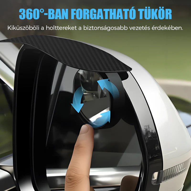 🚗 Az oldalsó tükrök nem mutatnak mindent? – Állítható holttér tükör esővédővel!