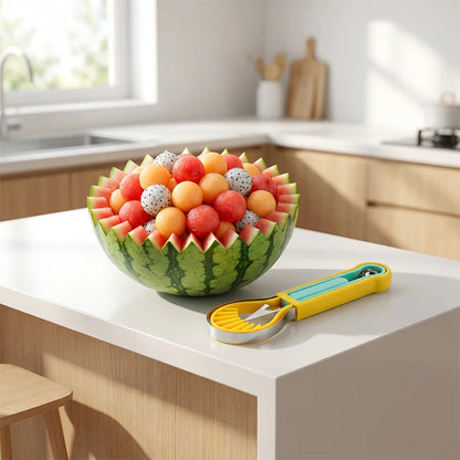 🍈 Gombóckanál, faragókés, és gyümölcskanal – Három eszköz egy szettben, praktikus kialakítással!