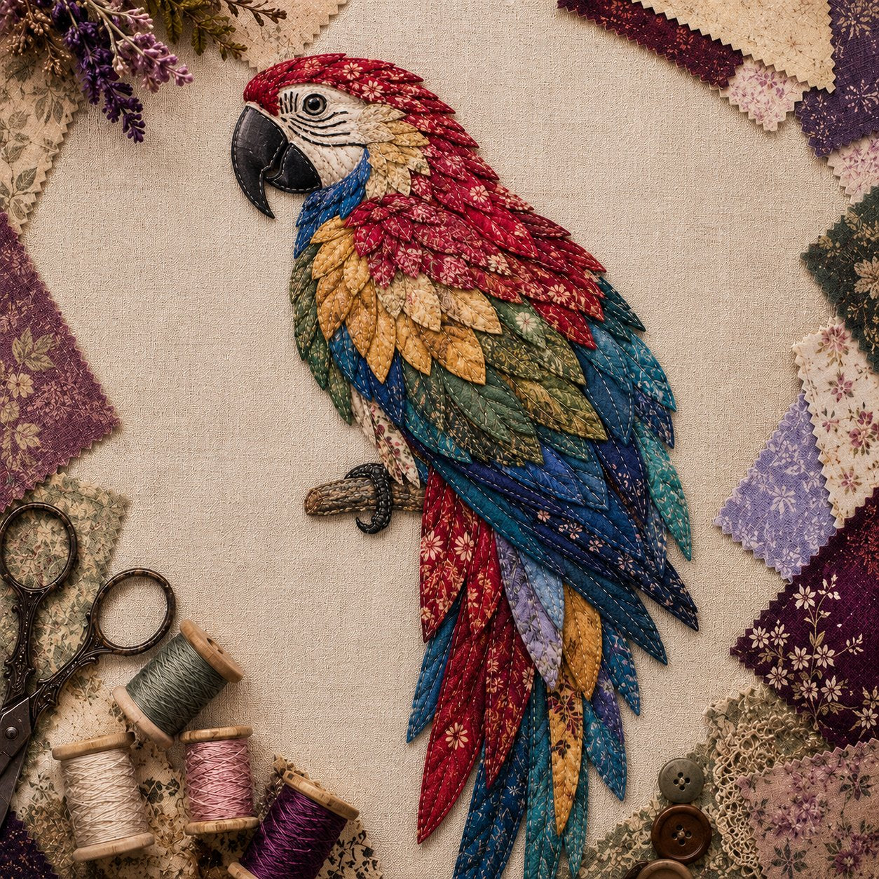 3D-s patchwork madár DIY készlet | BLEMOR